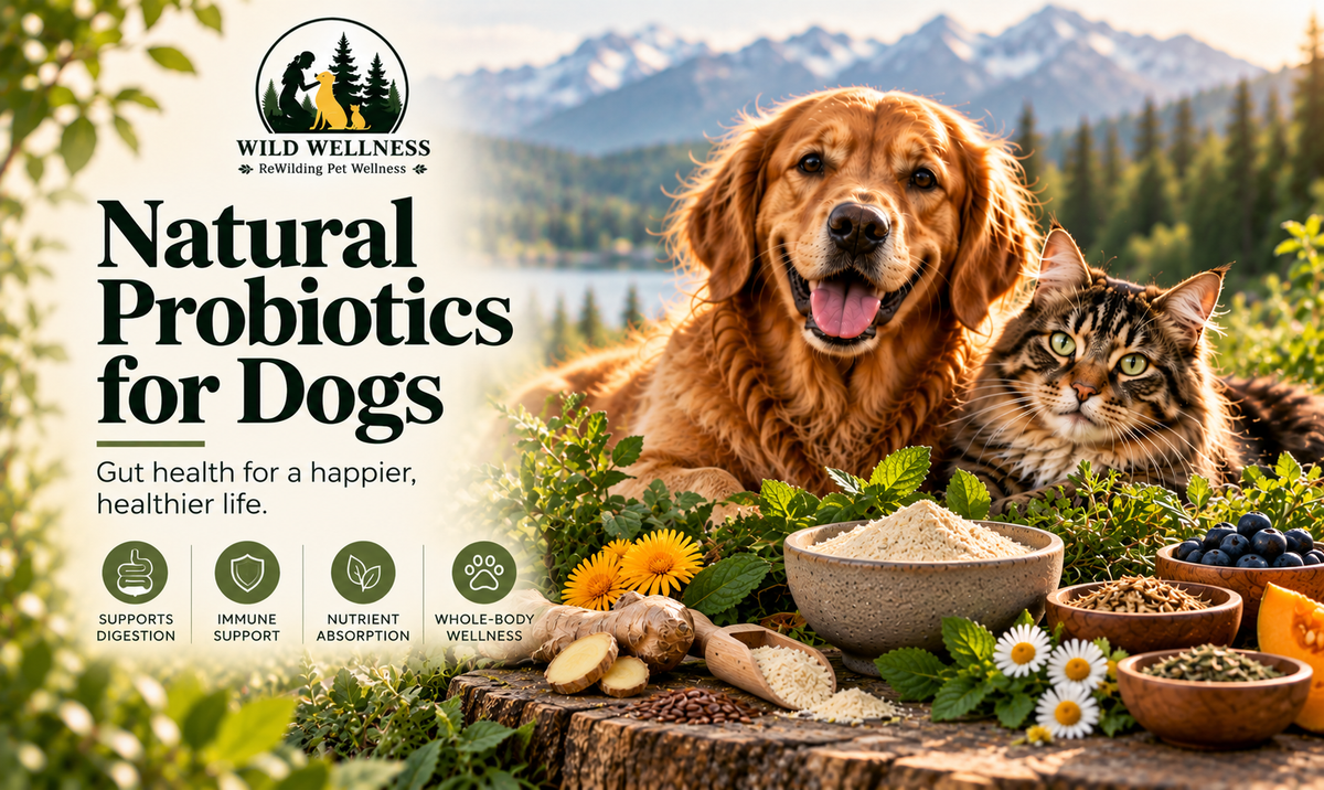 Natural probiotics and gut support for dogs