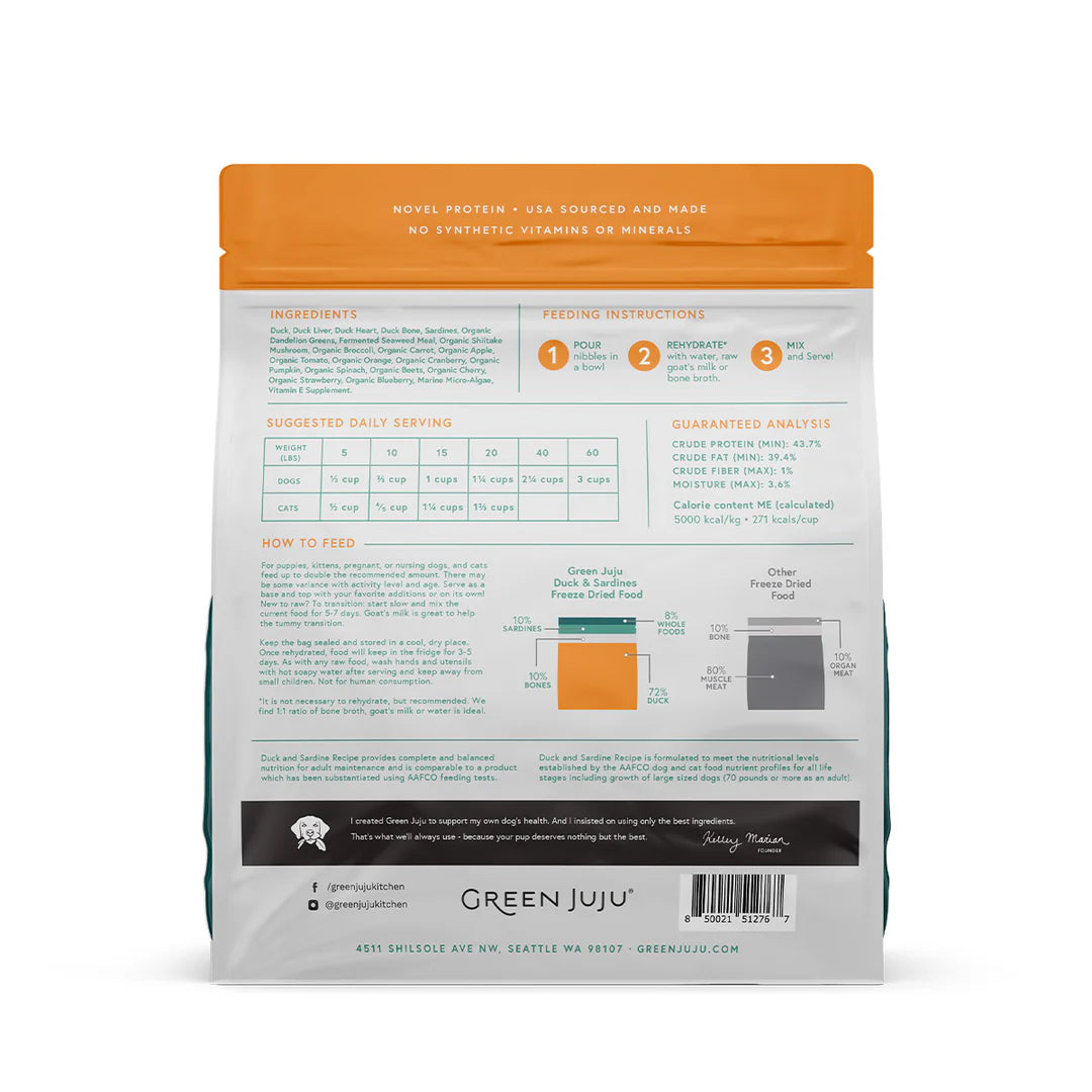 Green Juju Freeze-Dried Extras Raw Recipes for Dogs & Cats