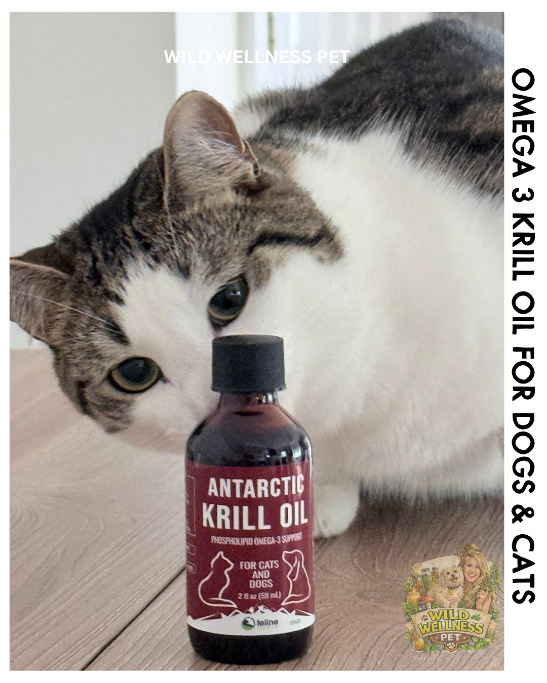 Antarctic Krill Oil for Cats & Dogs - Omega 3 Support