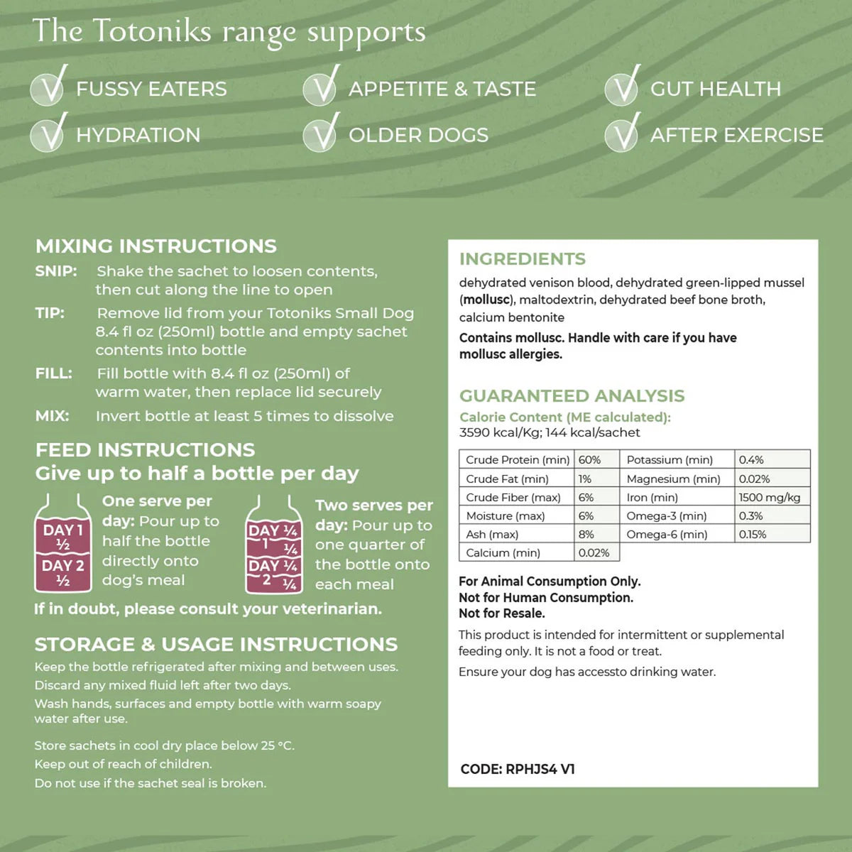 Totoniks Hip, Joint + Hydration — Big Dogs (Starter or Refill)