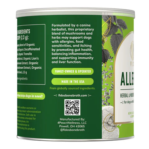 Fido’s Allergy Herbal Supplement for Dogs — Immune & Skin Support