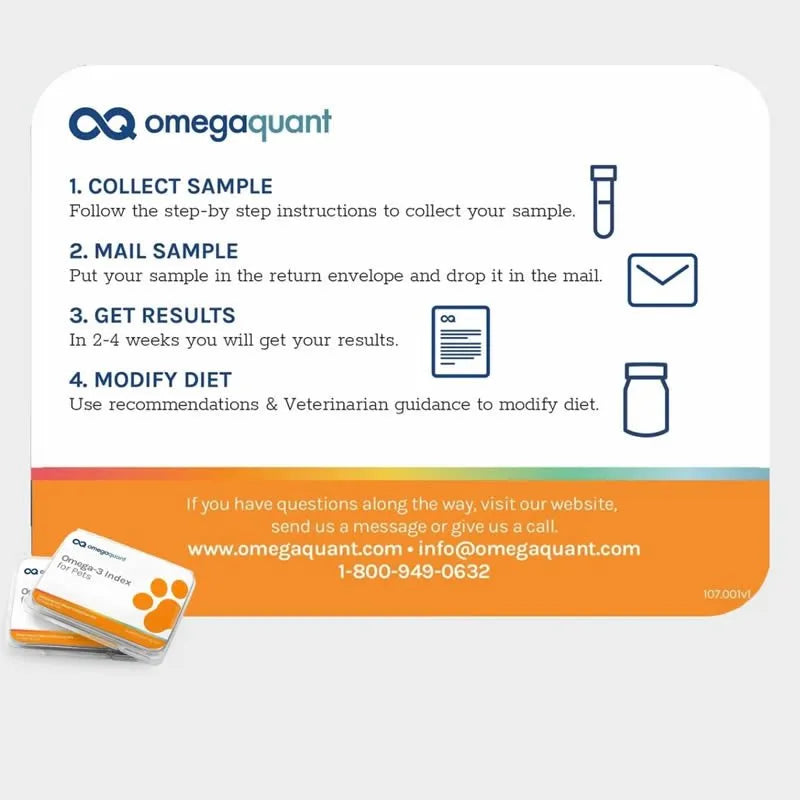 OmegaQuant Omega‑3 Index Test for Pets – At‑Home Nutritional Status Kit